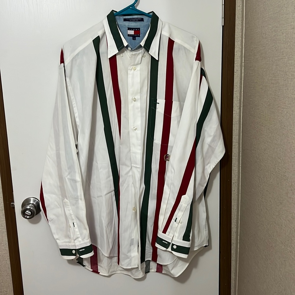 Mens vintage 90’s Tommy Hilfiger dress shirt button up size large